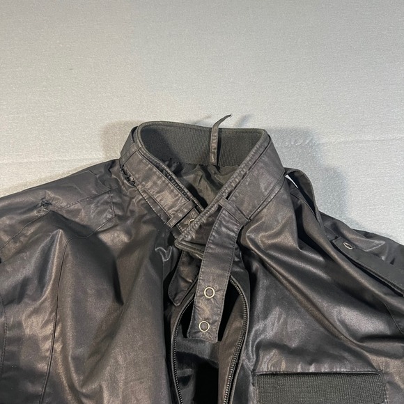 Vintage Members Only Rainbow Tag Bomber Jacket Black Full Zip Size 40 FLAWS - Picture 9 of 9